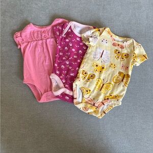 Pink and Yellow 6 Month Onesie Bundle